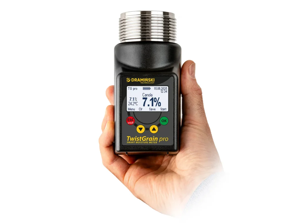 Humidímetro TG Pro – medición de humedad de la colza