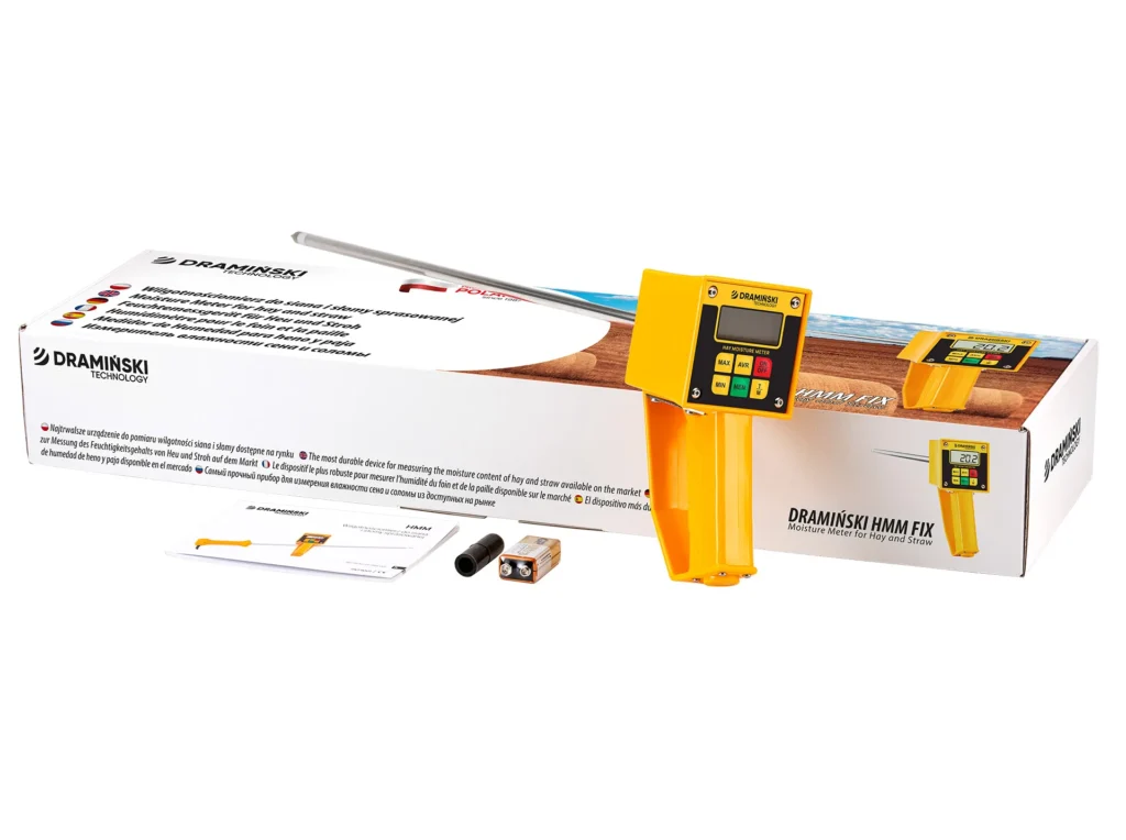 Supervisión del nivel de humedad y temperatura del heno y la paja compactada