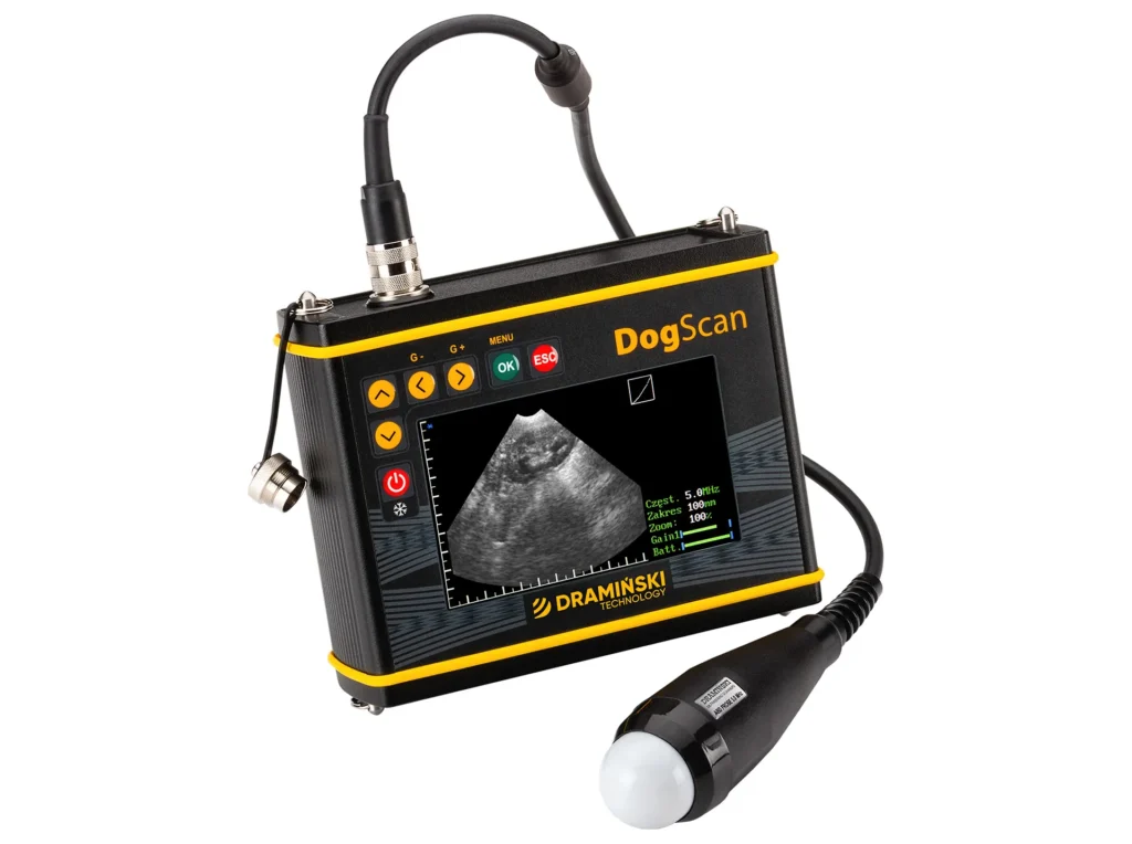 DogScan Dramiński – ecógrafo veterinario portátil para perros, vista 2