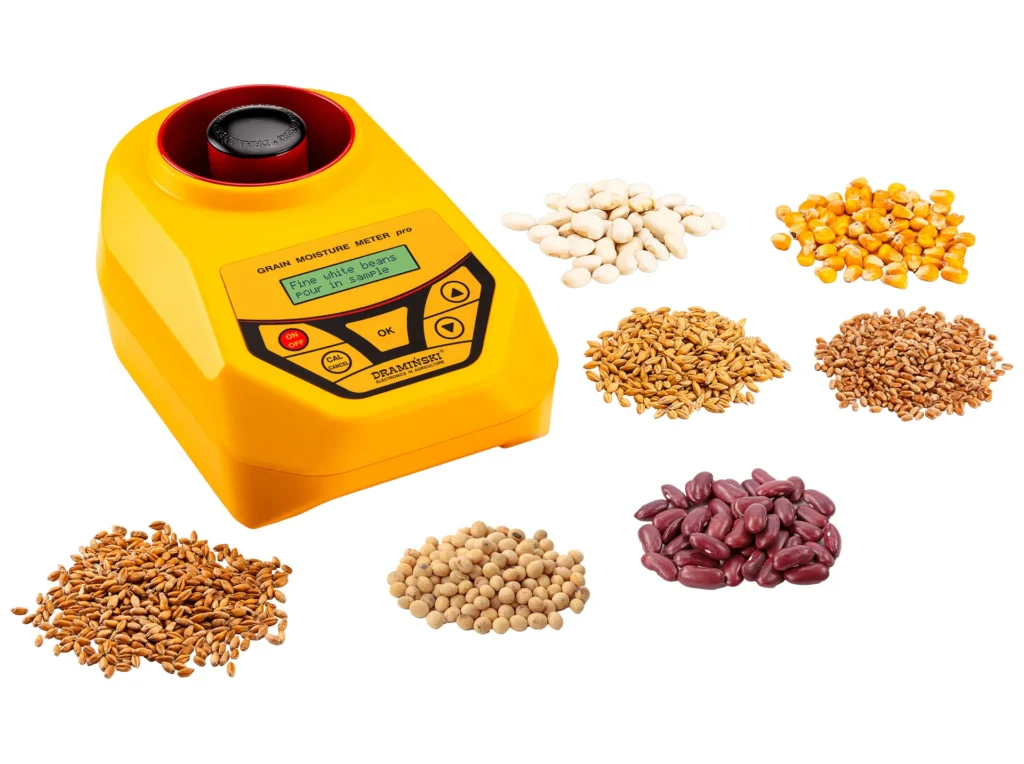 Humidímetro GMM Pro para cultivos: frijoles, maíz, avena, soja y trigo