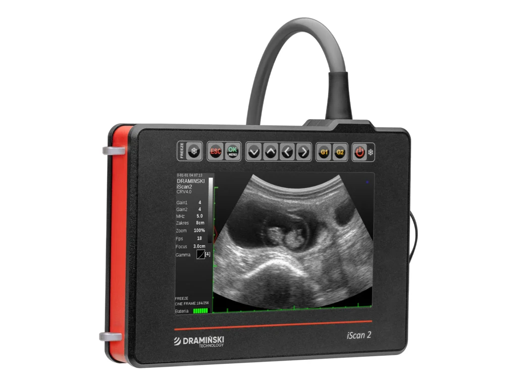 Ecógrafo veterinario portátil Dramiński iScan2 para veterinarios itinerantes – foto 02