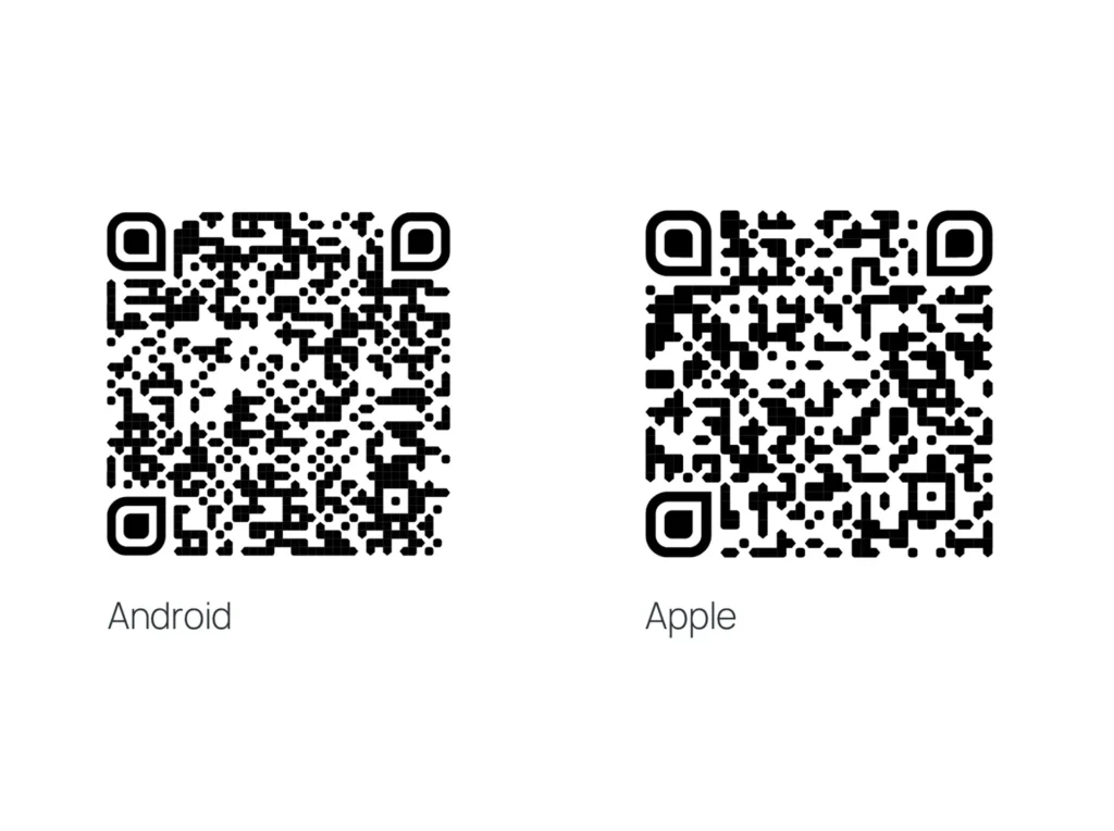 Códigos QR de las aplicaciones ASUS para ecografía veterinaria