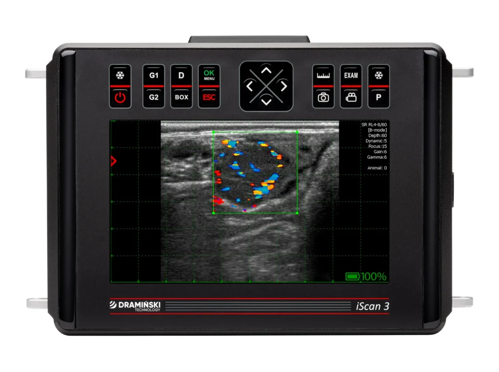 Ecógrafo veterinario iScan3 Dramiński – vista principal