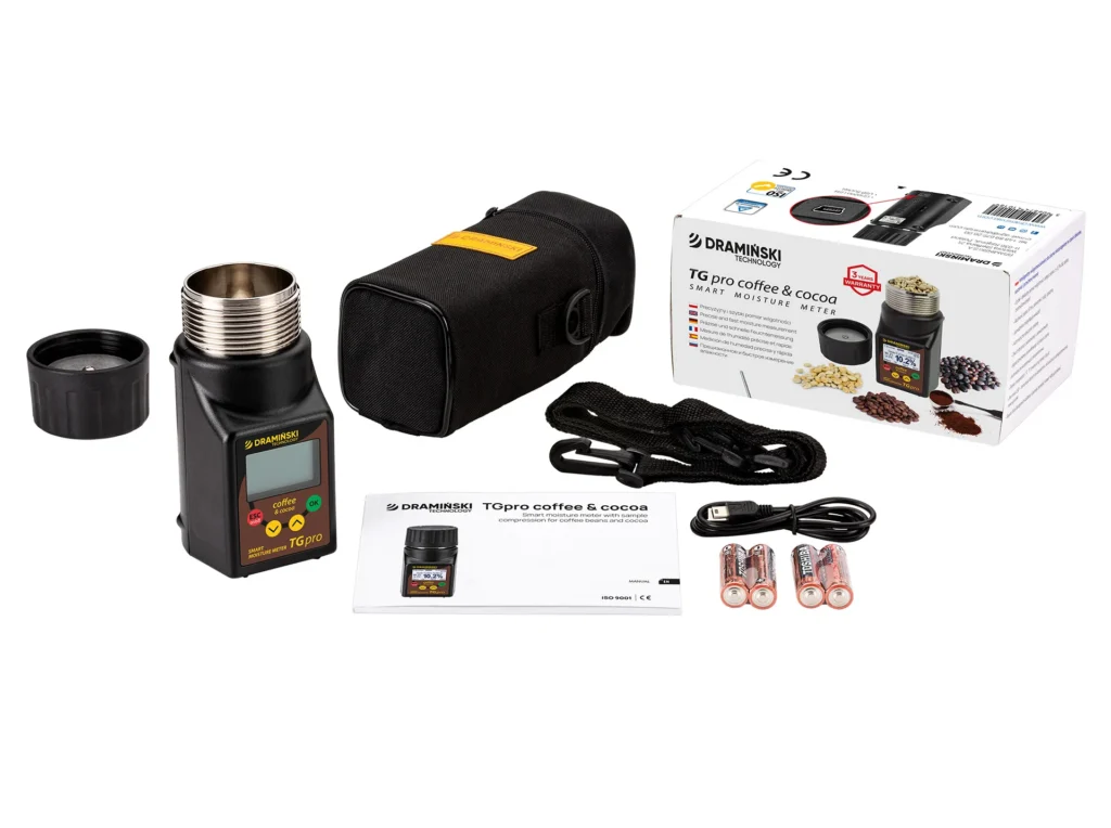 Kit humidímetro TG Pro Coffee & Cocoa para baristas, tostadores y productores