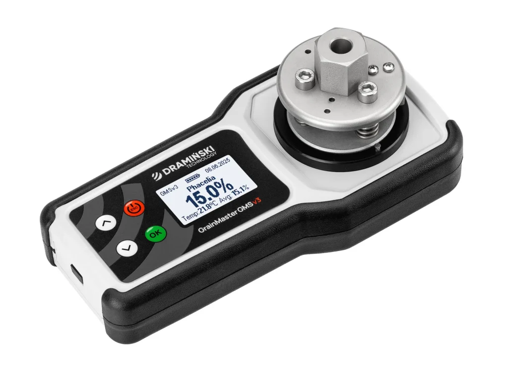 Humidímetro GMS v3 Dramiński – cuándo cosechar el maíz
